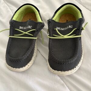 Bruno Marc Kids' Black and Green Moccasins